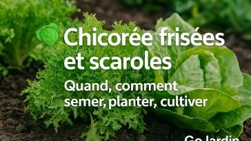 Chicorées frisées et scaroles au potager, quand et comment semer, planter et cultiver pour obtenir des salades croquantes et savoureuses