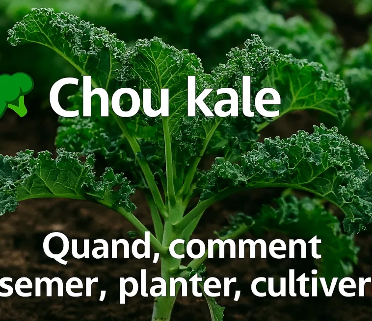 Chou kale au potager, conseils pour savoir quand et comment semer, planter et cultiver pour obtenir des feuilles tendres et savoureuses
